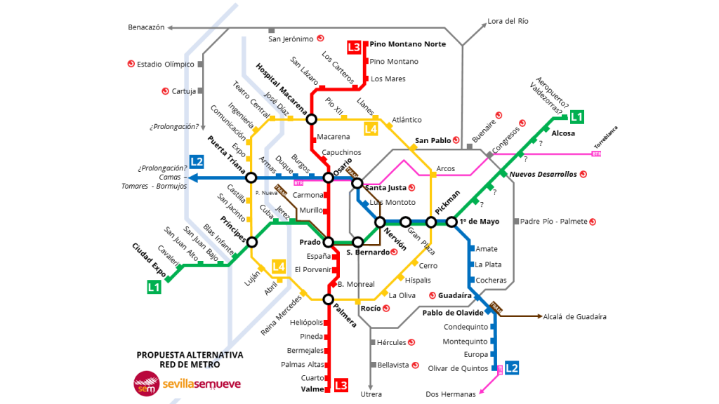 Posible alternativa de red de Metro